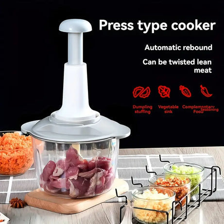 Manual Hand Push Multifunctional Chopper
